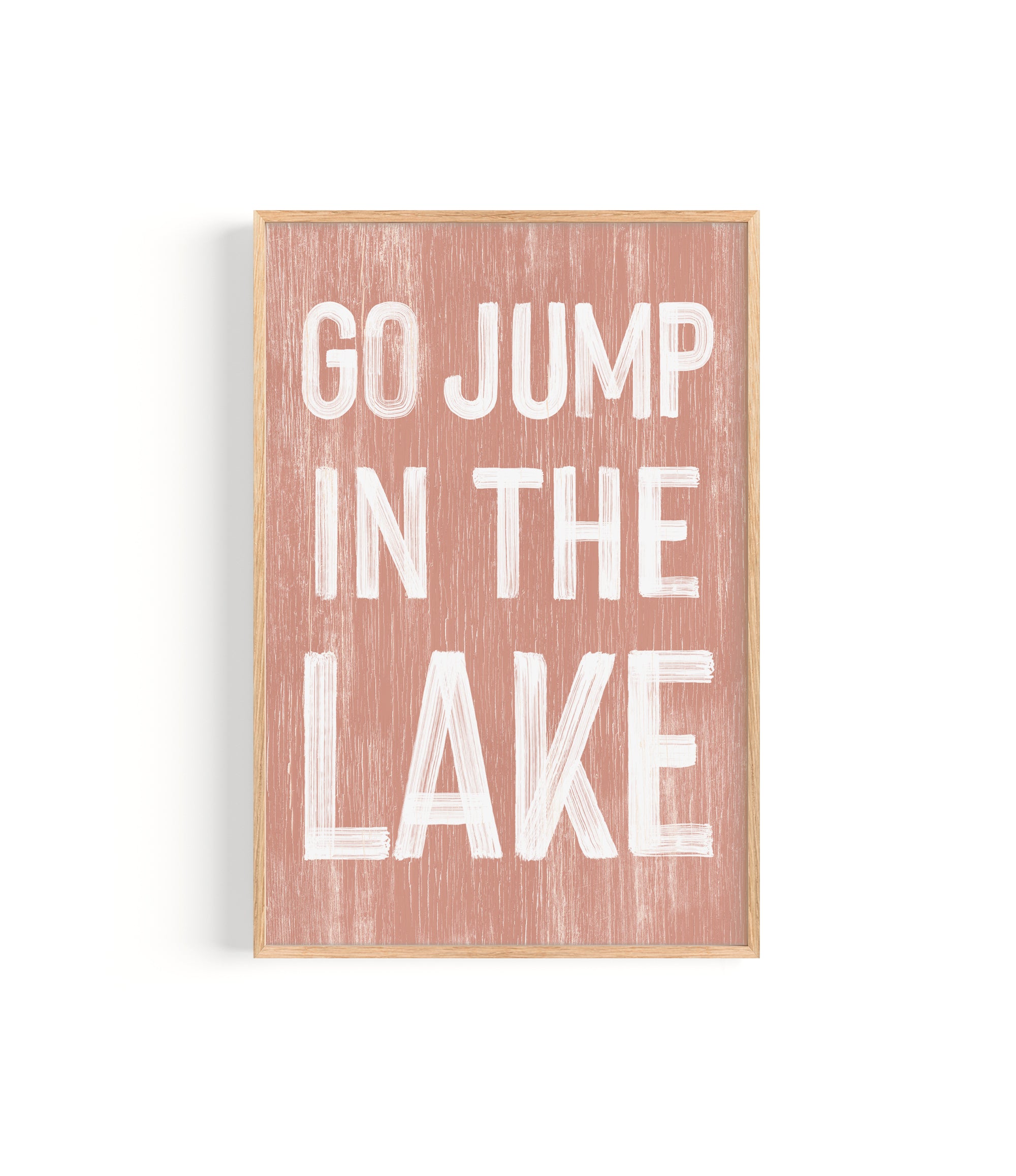 a sign that says go jump in the lake