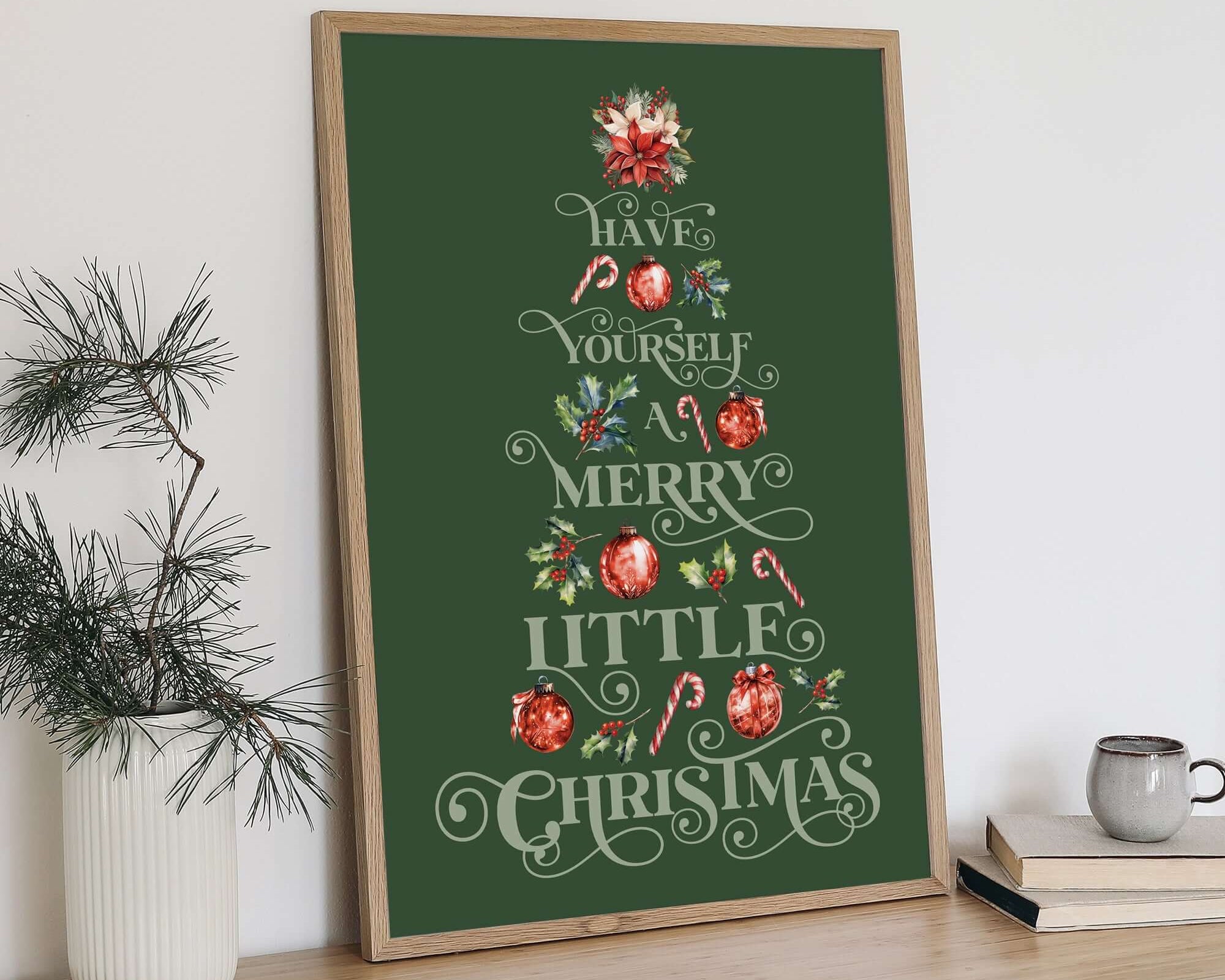 a picture of a christmas tree on a table