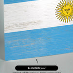 the flag of the country of argentina painted on wood