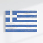 a piece of wood with a flag painted on it