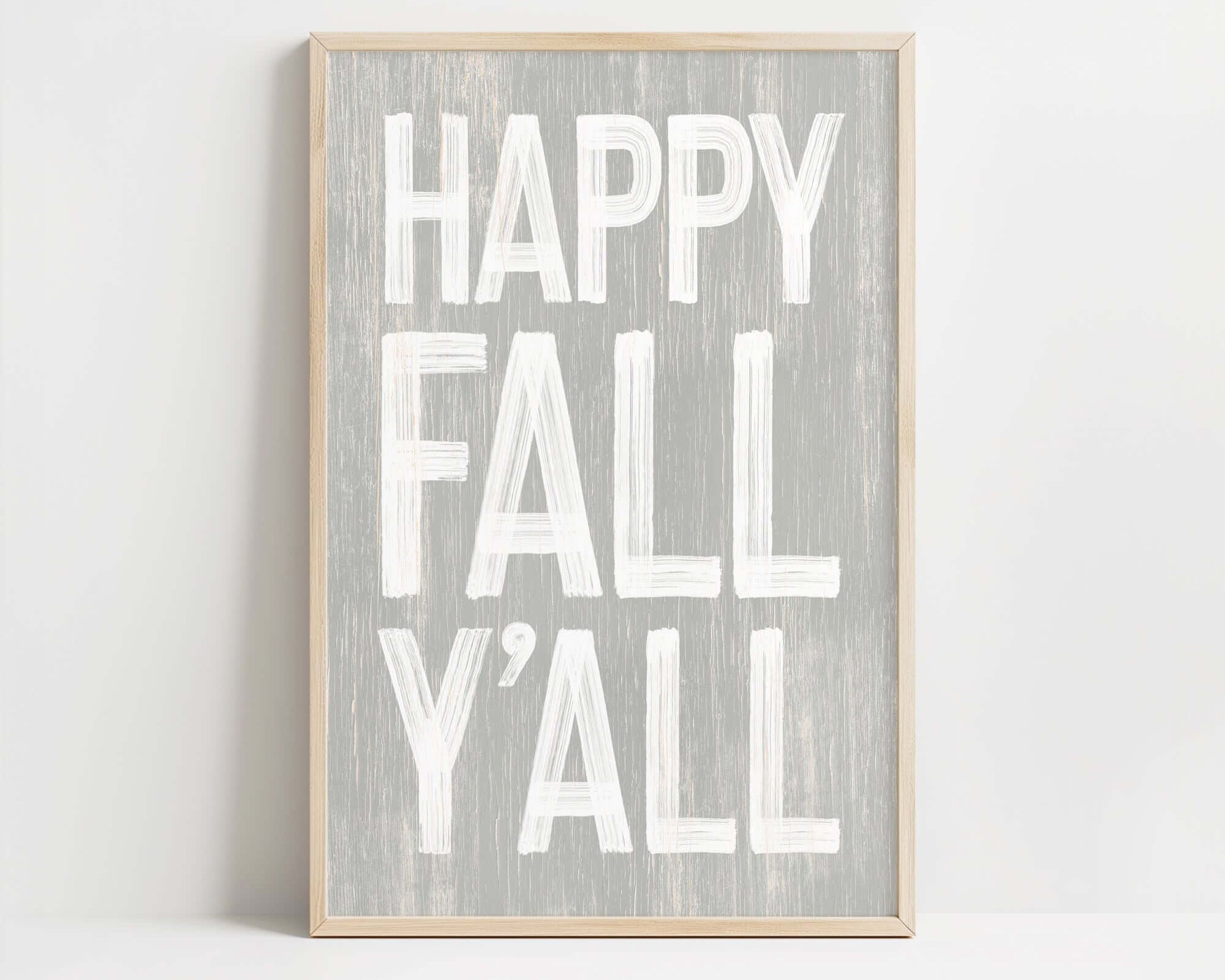a wooden sign that says happy fall y'all