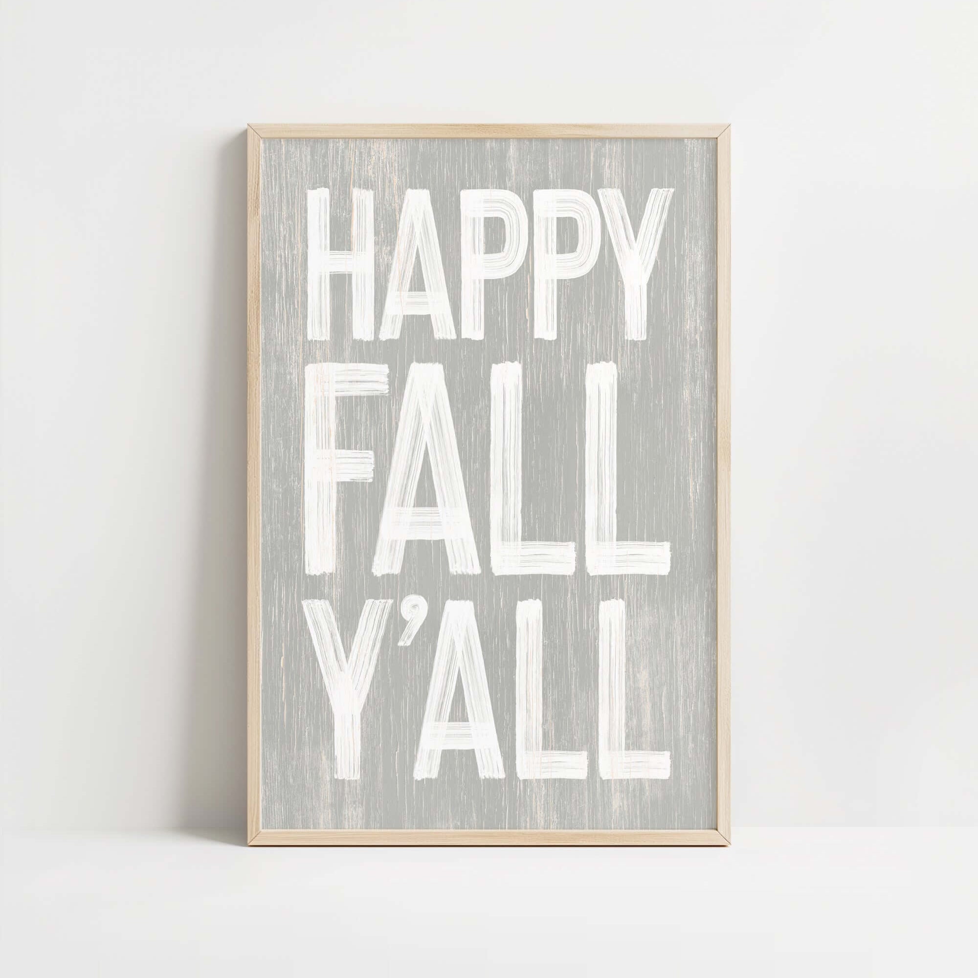 a wooden sign that says happy fall y'all