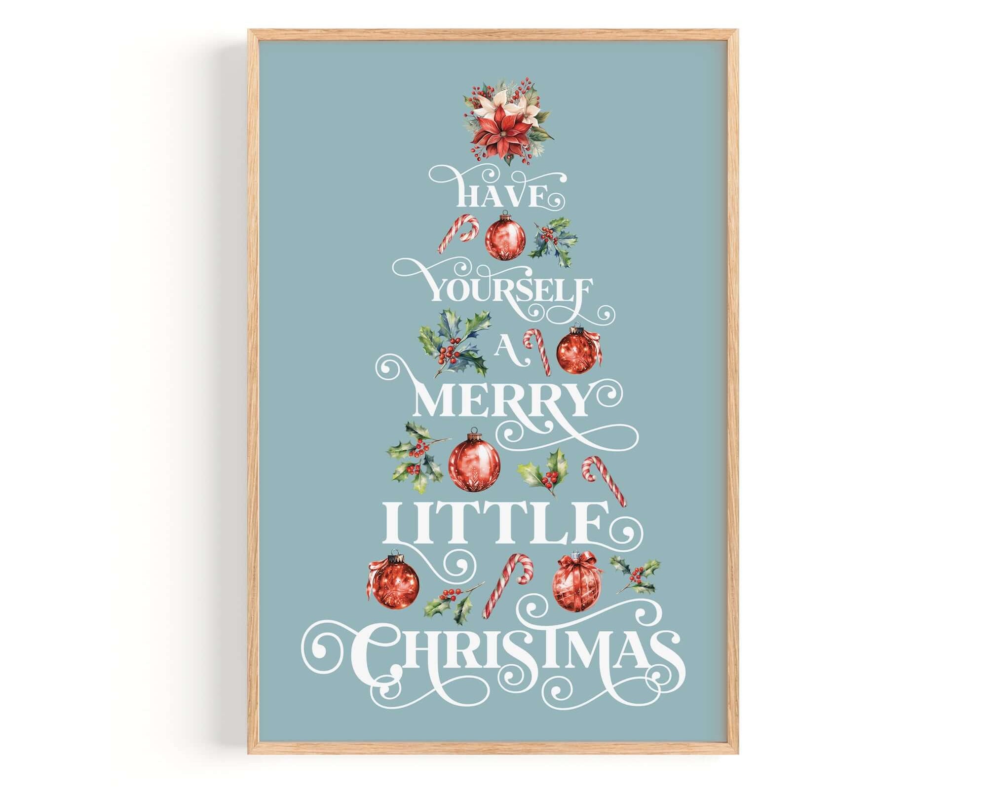 a christmas card with the words have yourself merry little christmas