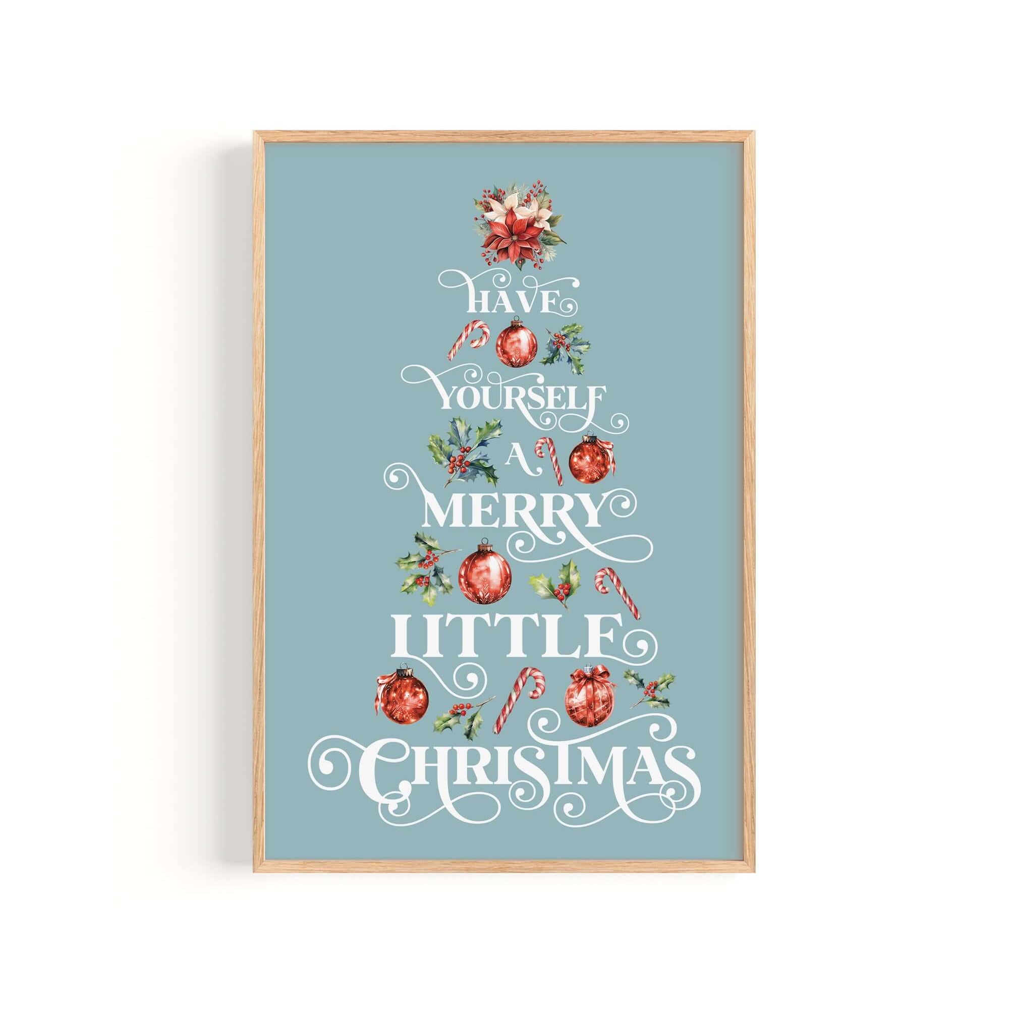 a christmas card with the words have yourself merry little christmas