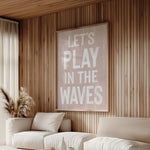 a living room filled with furniture and a large poster