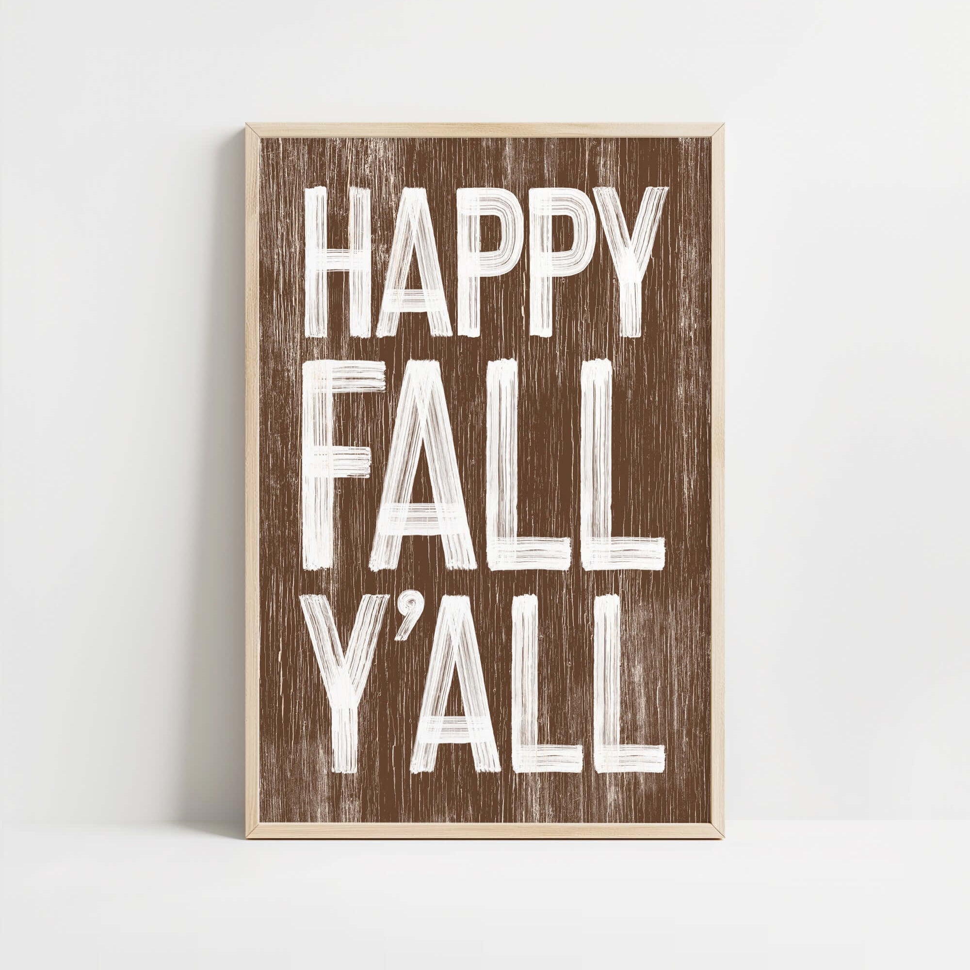 a wooden sign that says happy fall y'all
