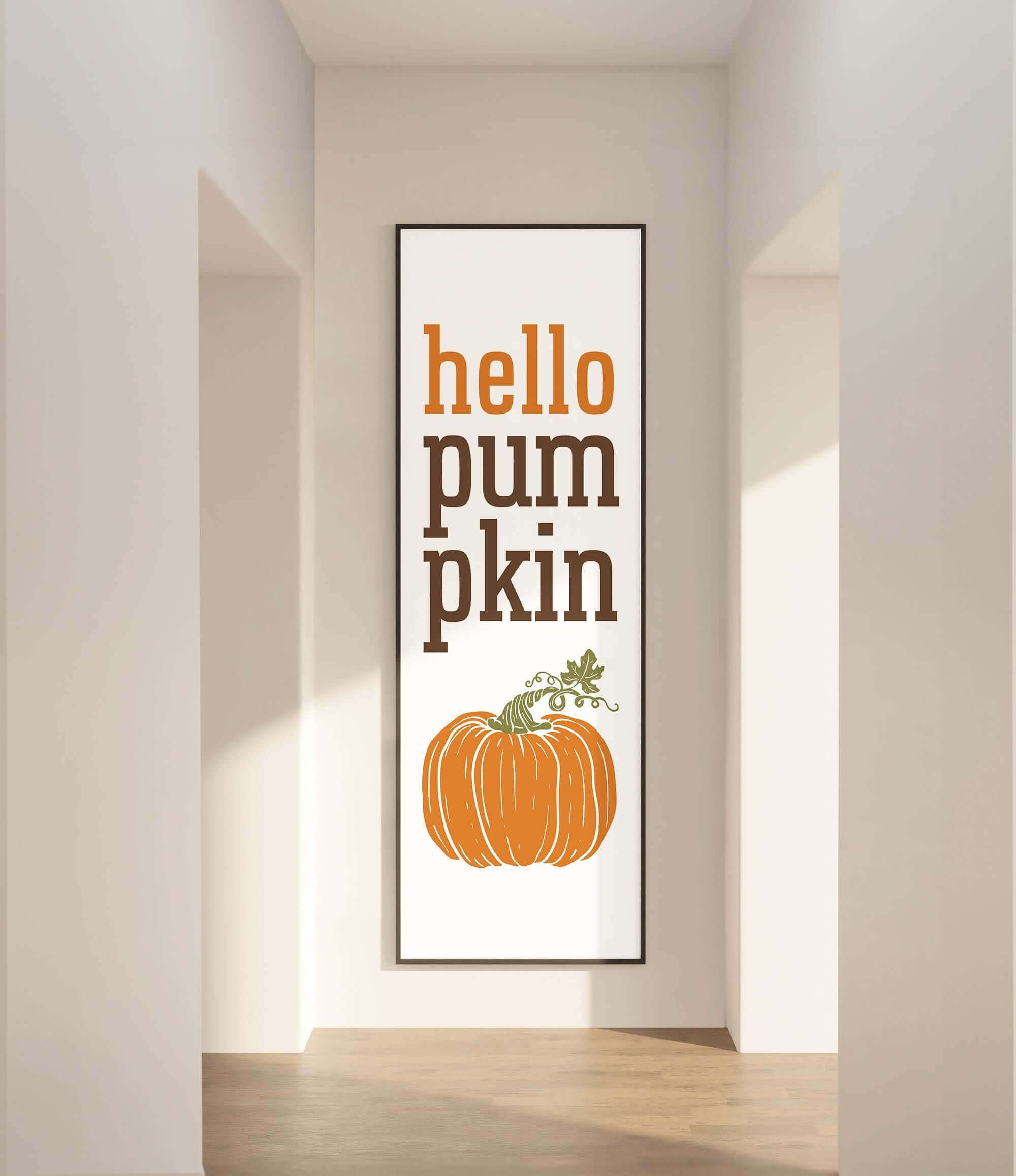 a picture of a pumpkin in a room