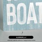 a picture of a sign that says go on a boat