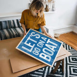 a woman holding a sign that says let&#39;s do what you want