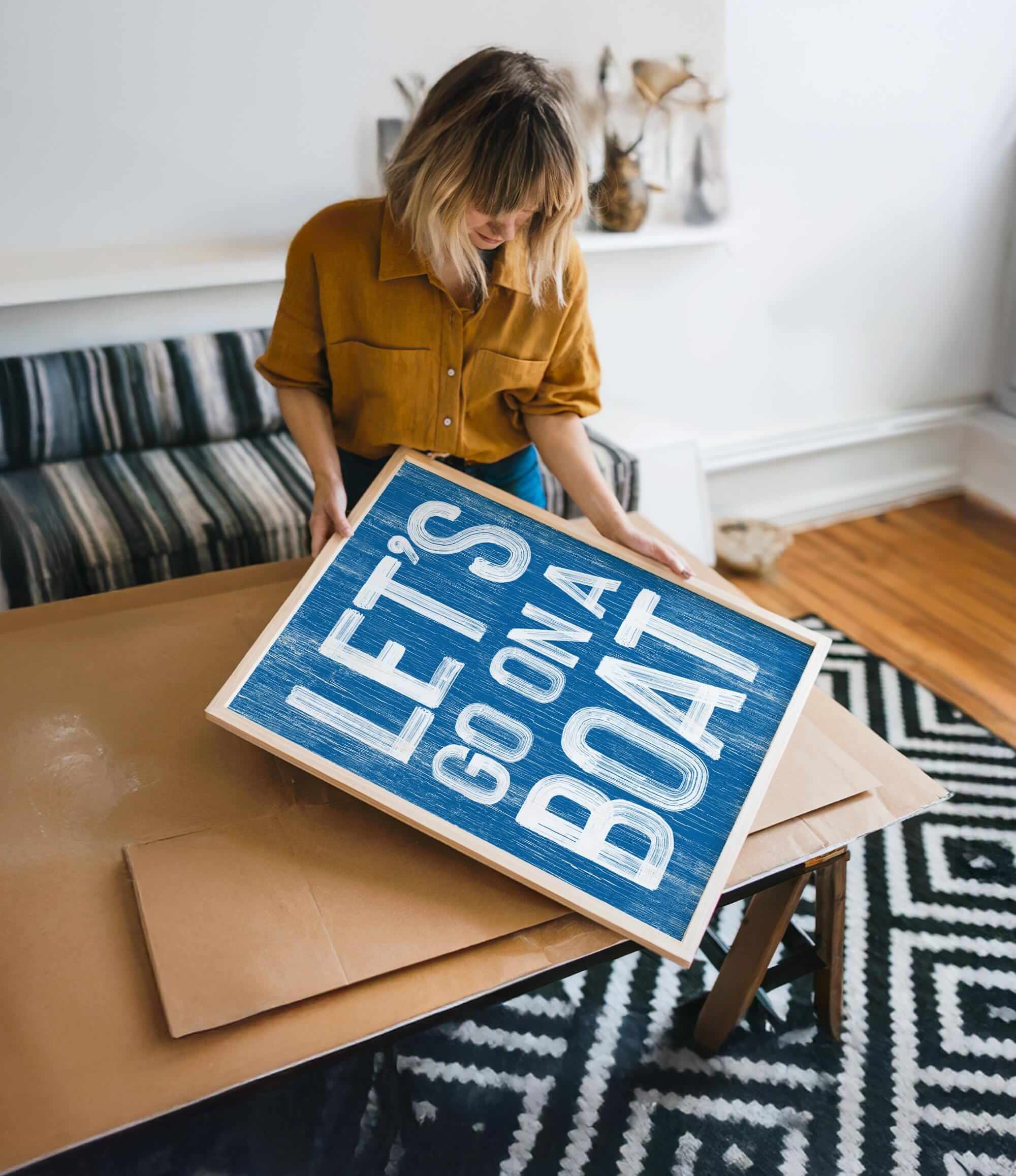 a woman holding a sign that says let&#39;s do what you want