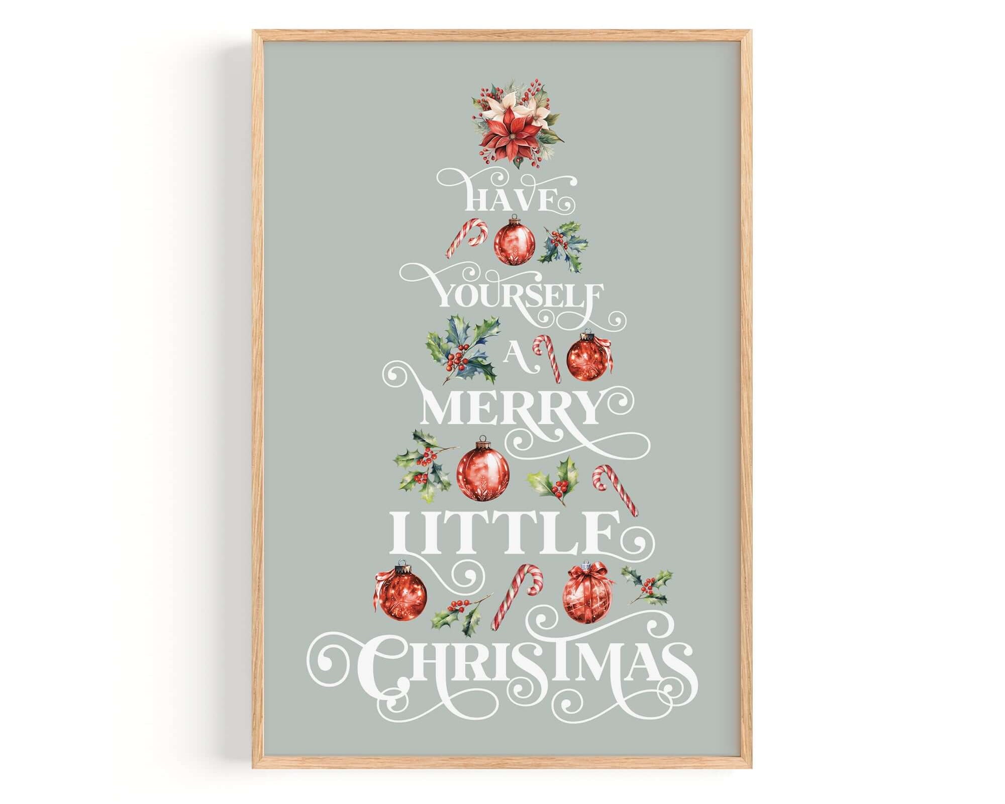 a christmas card with the words have yourself merry little christmas