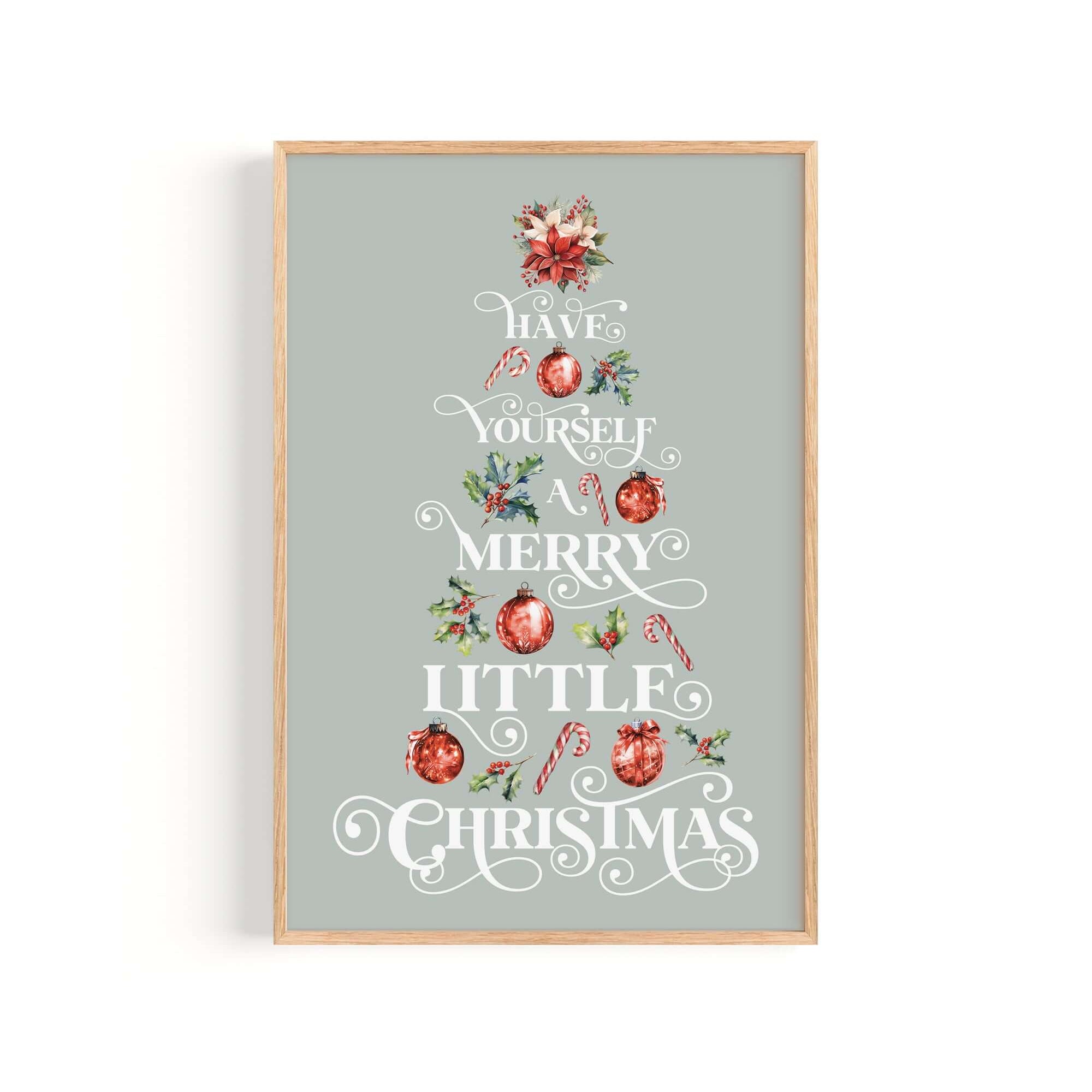 a christmas card with the words have yourself merry little christmas