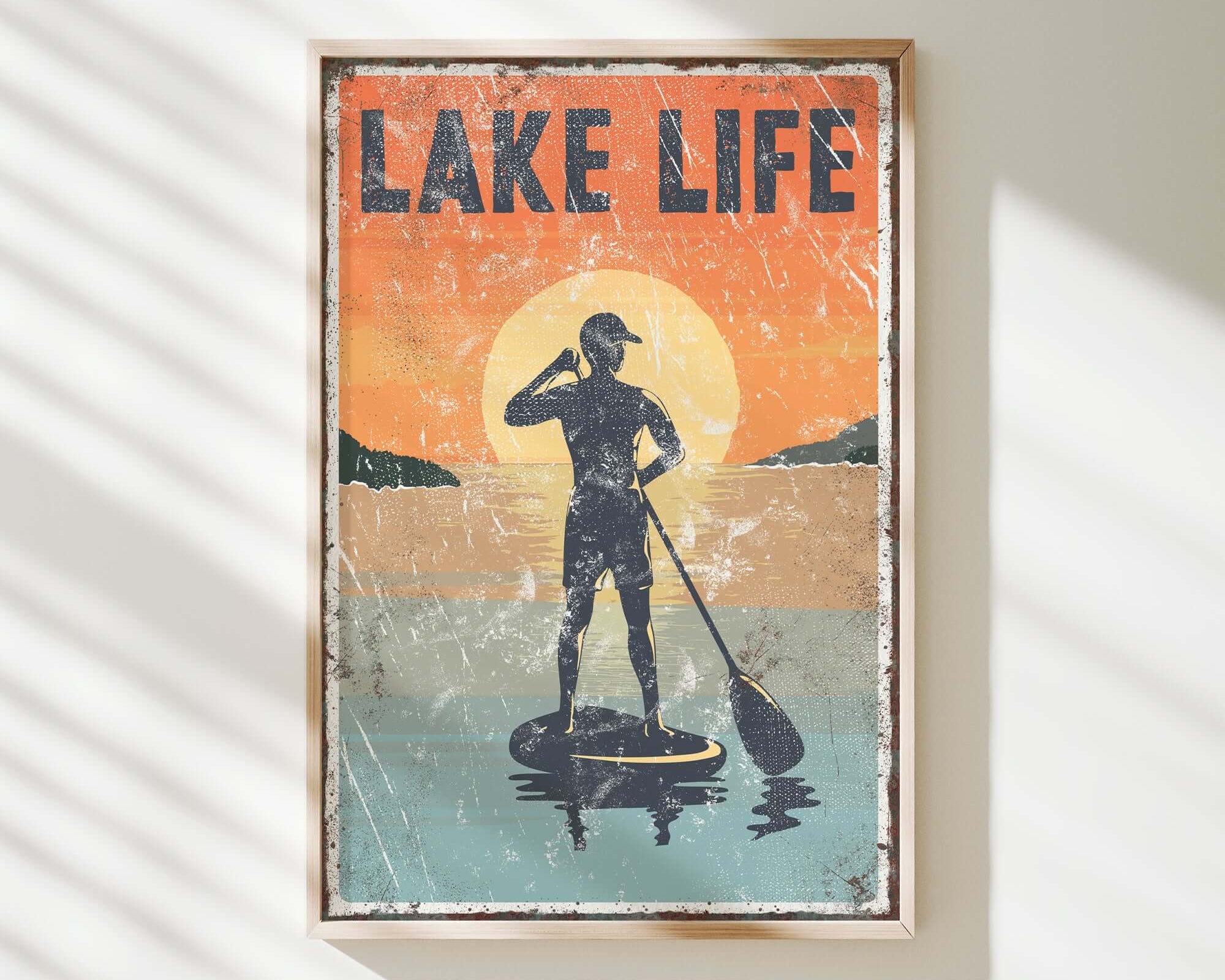 a picture of a man on a paddle board
