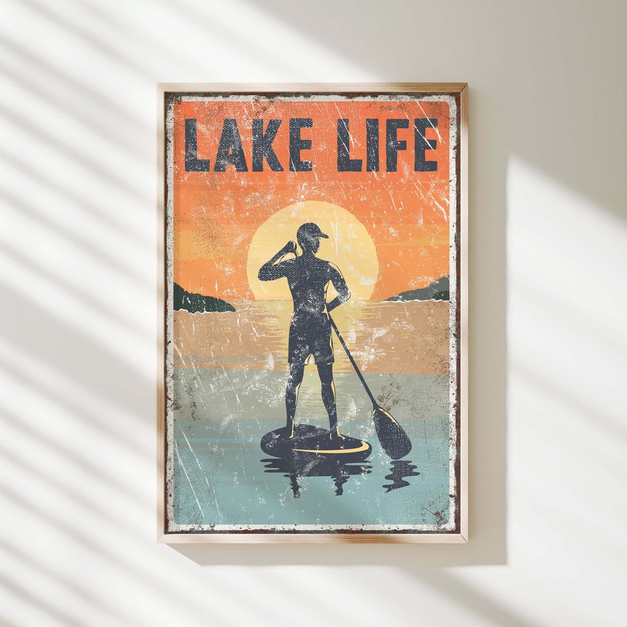 a picture of a man on a paddle board