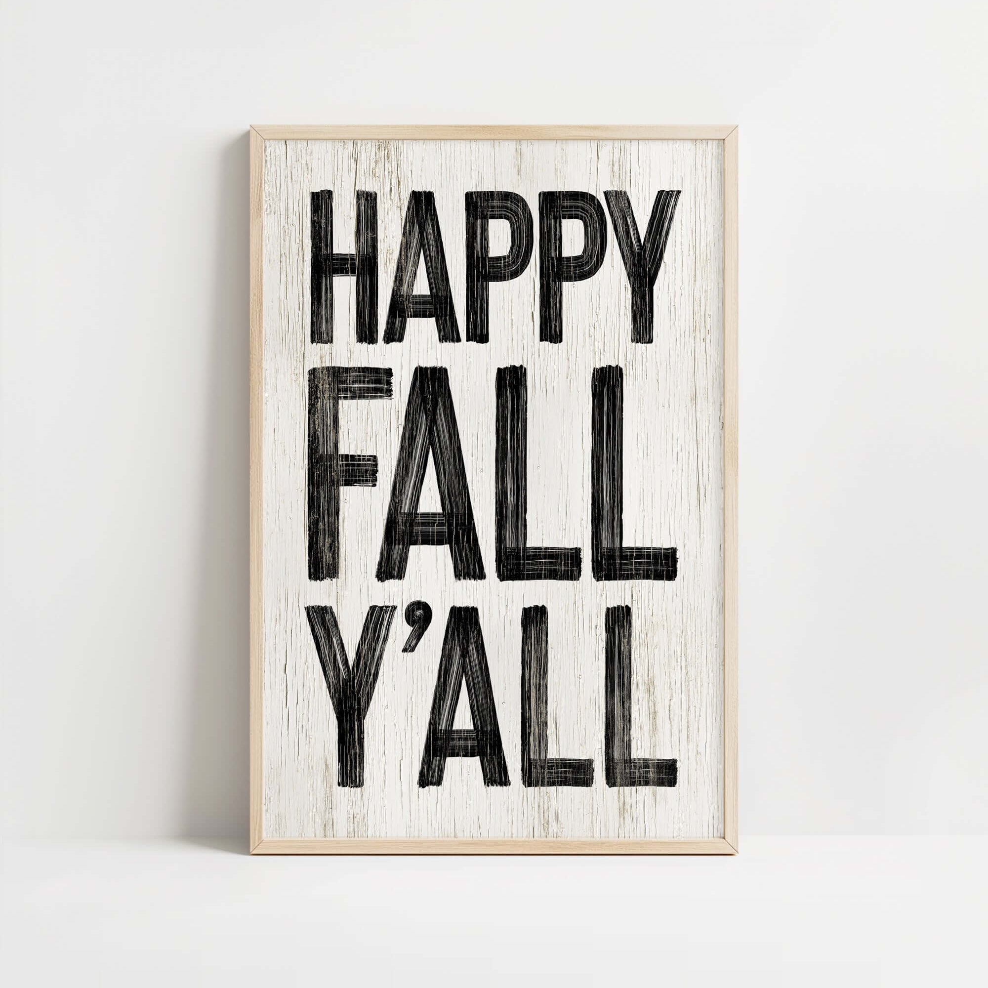 a wooden sign that says happy fall y'all