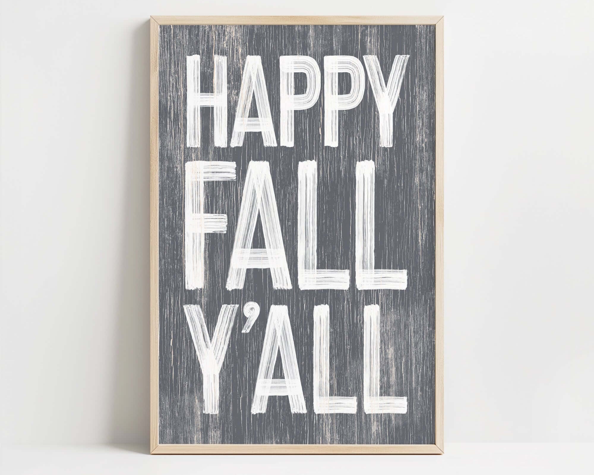 a wooden sign that says happy fall y'all
