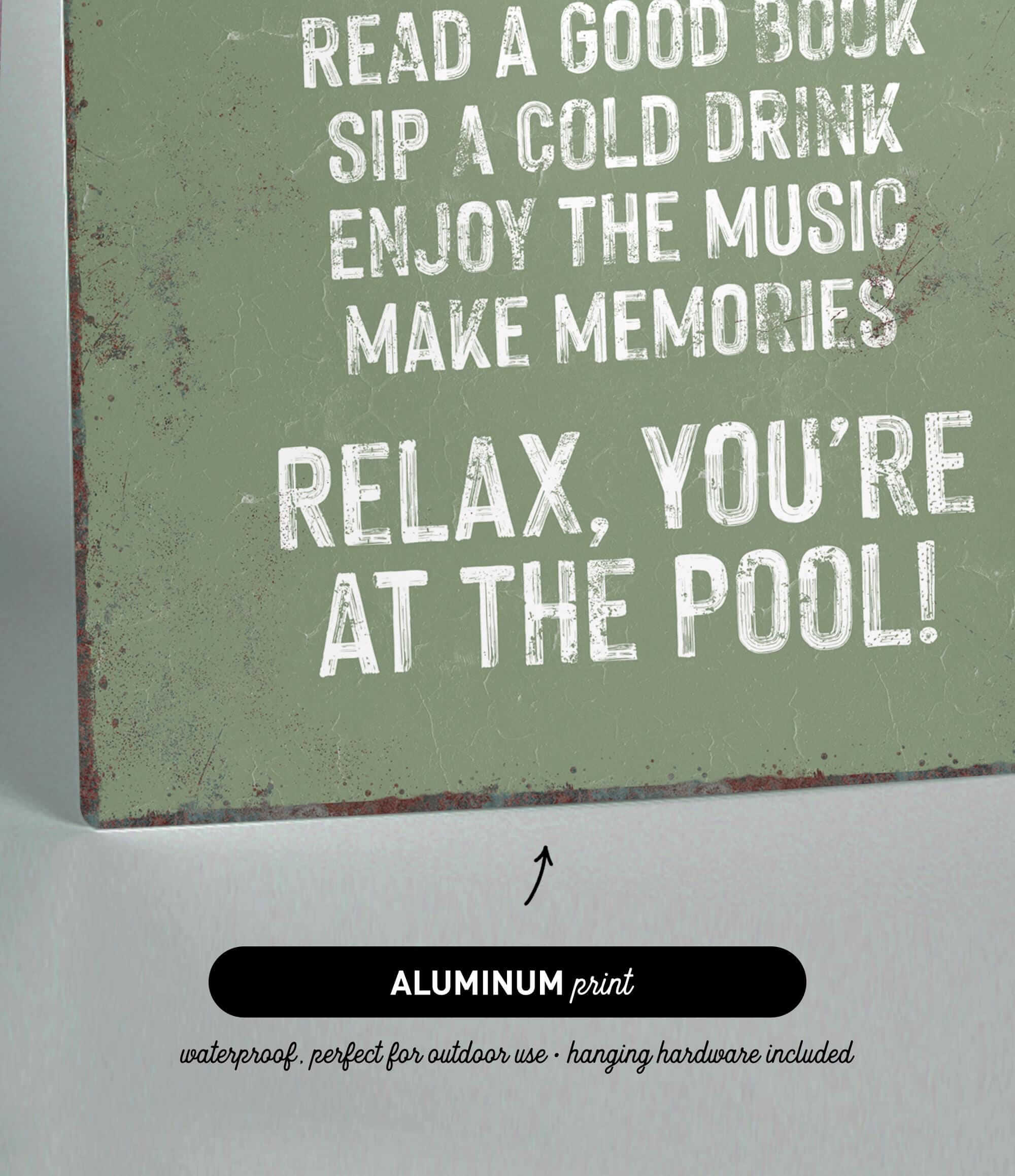 a sign that reads relax you&#39;re at the pool