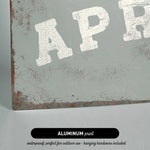 The image is an aluminum print that is waterproof and perfect for outdoor use, as well as hanging hardware.