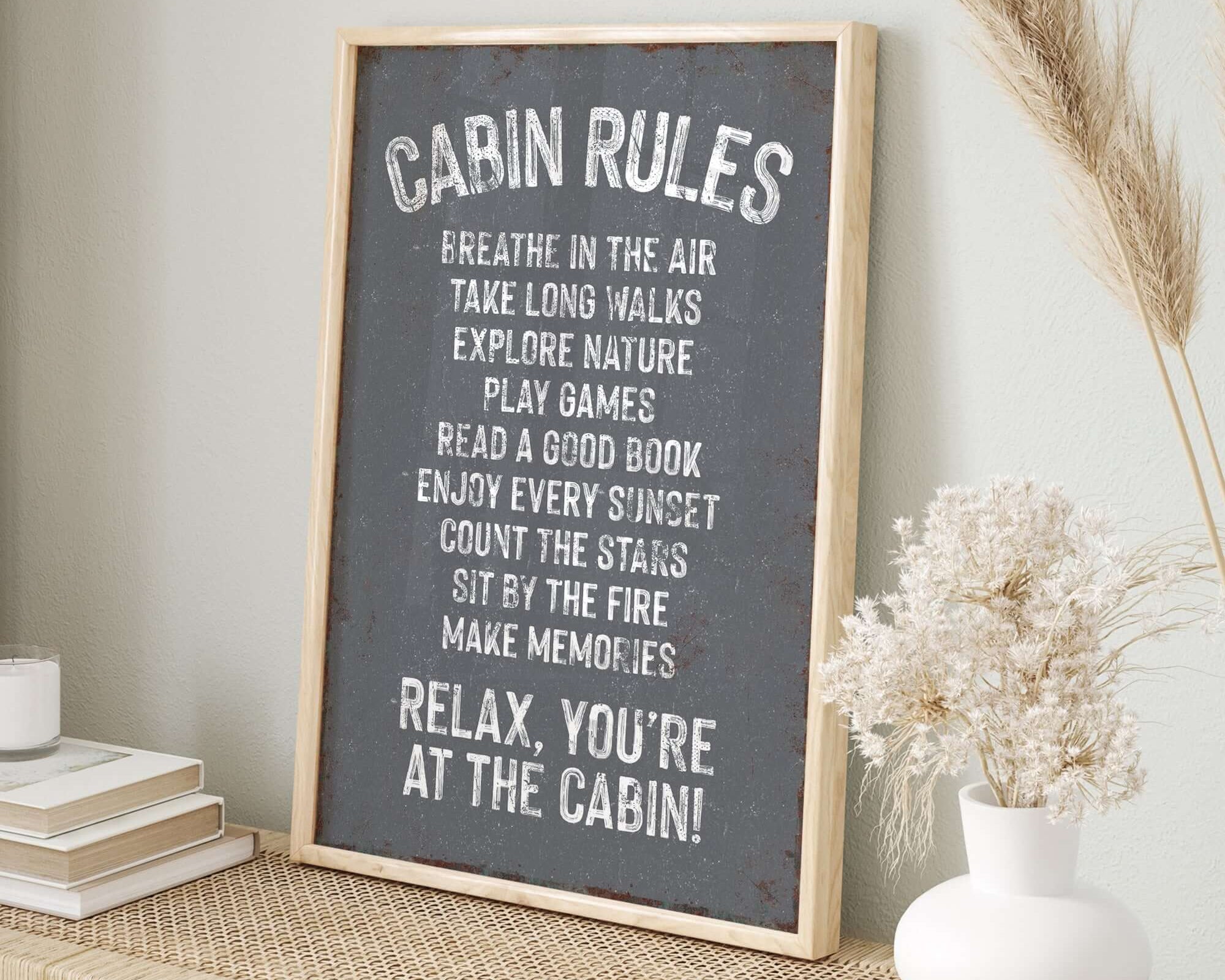 a picture of a sign on a shelf