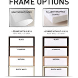 the frame options for a mattress