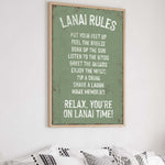 a poster on a wall above a bed