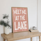 Meet Me at the Lake Sign, Coral