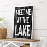 Meet Me at the Lake Sign, Black