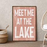 Meet Me at the Lake Sign, Coral