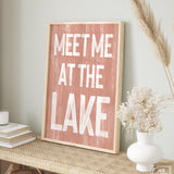 Meet Me at the Lake Sign, Coral