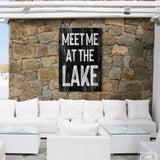 Meet Me at the Lake Sign, Black