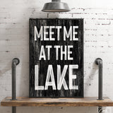 Meet Me at the Lake Sign, Black