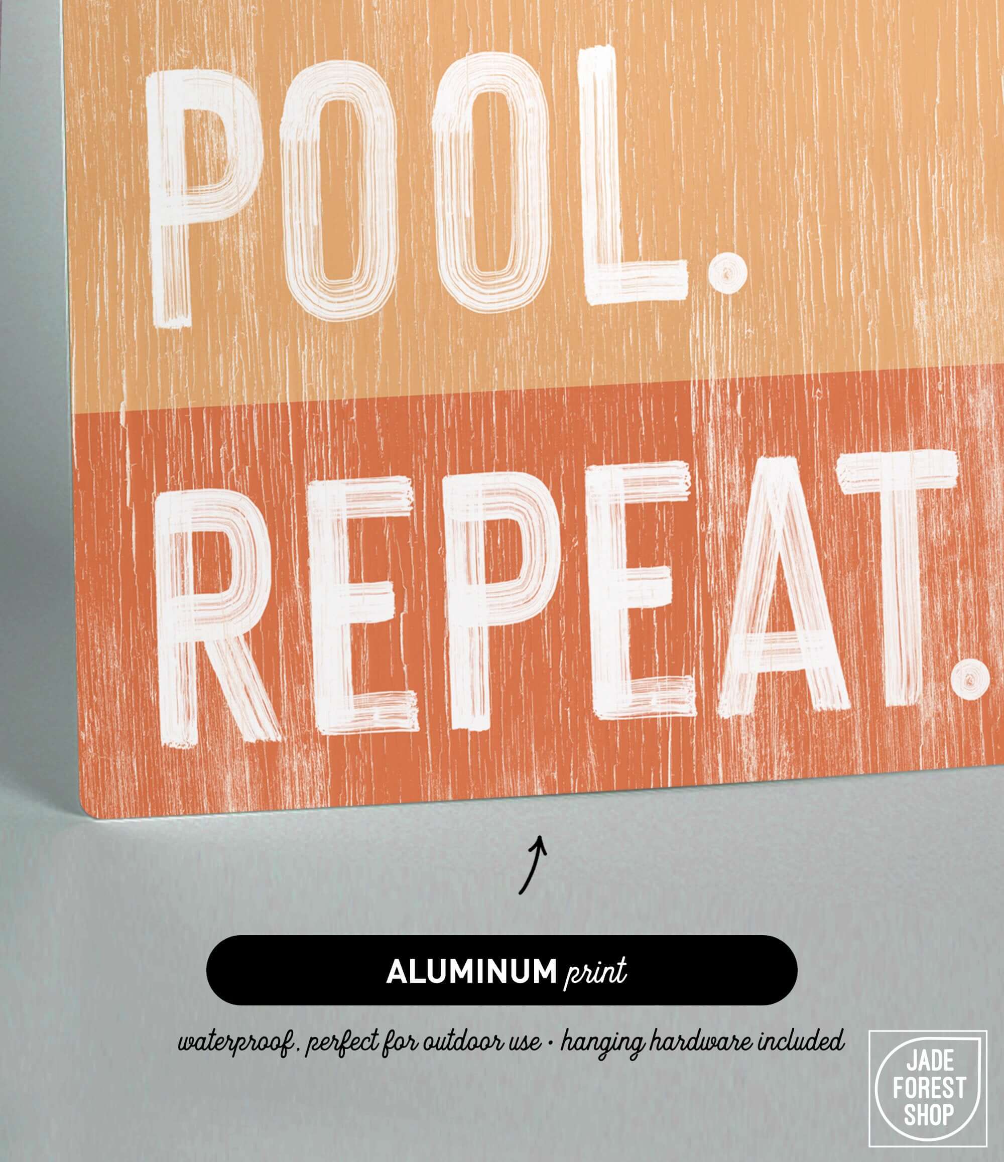 a sign that says pool repeat on it