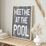 Meet Me at the Pool Sign, Slate