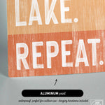 a sign that says lake repeat on it