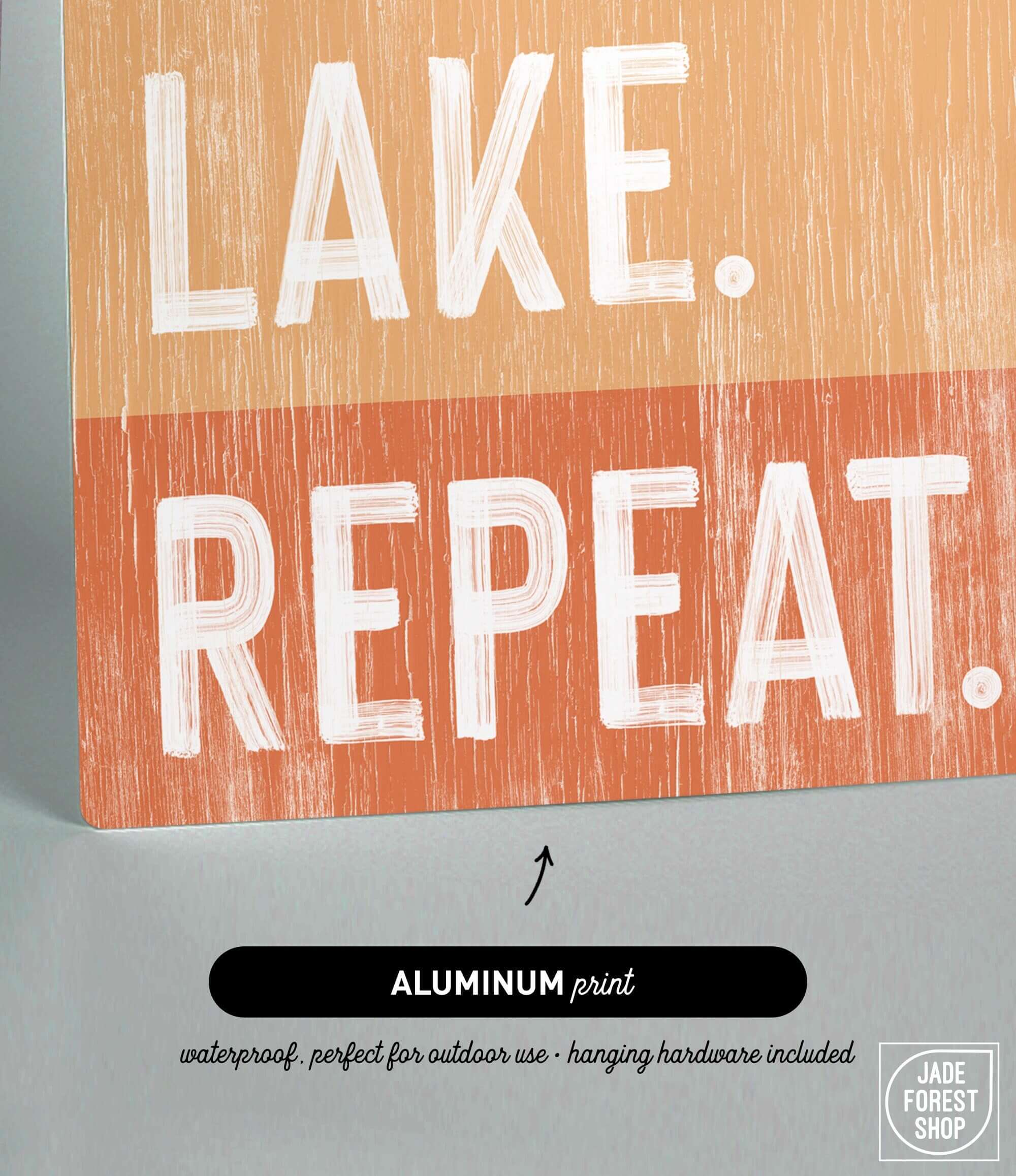 a sign that says lake repeat on it