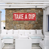 Take a Dip Sign, Real Red