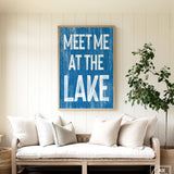 Meet Me at the Lake Sign, Ocean Blue