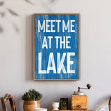 Meet Me at the Lake Sign, Ocean Blue