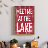 Meet Me at the Lake Sign, Dark Red