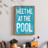 Meet Me at the Pool Sign, Duck Blue