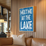 Meet Me at the Lake Sign, Ocean Blue