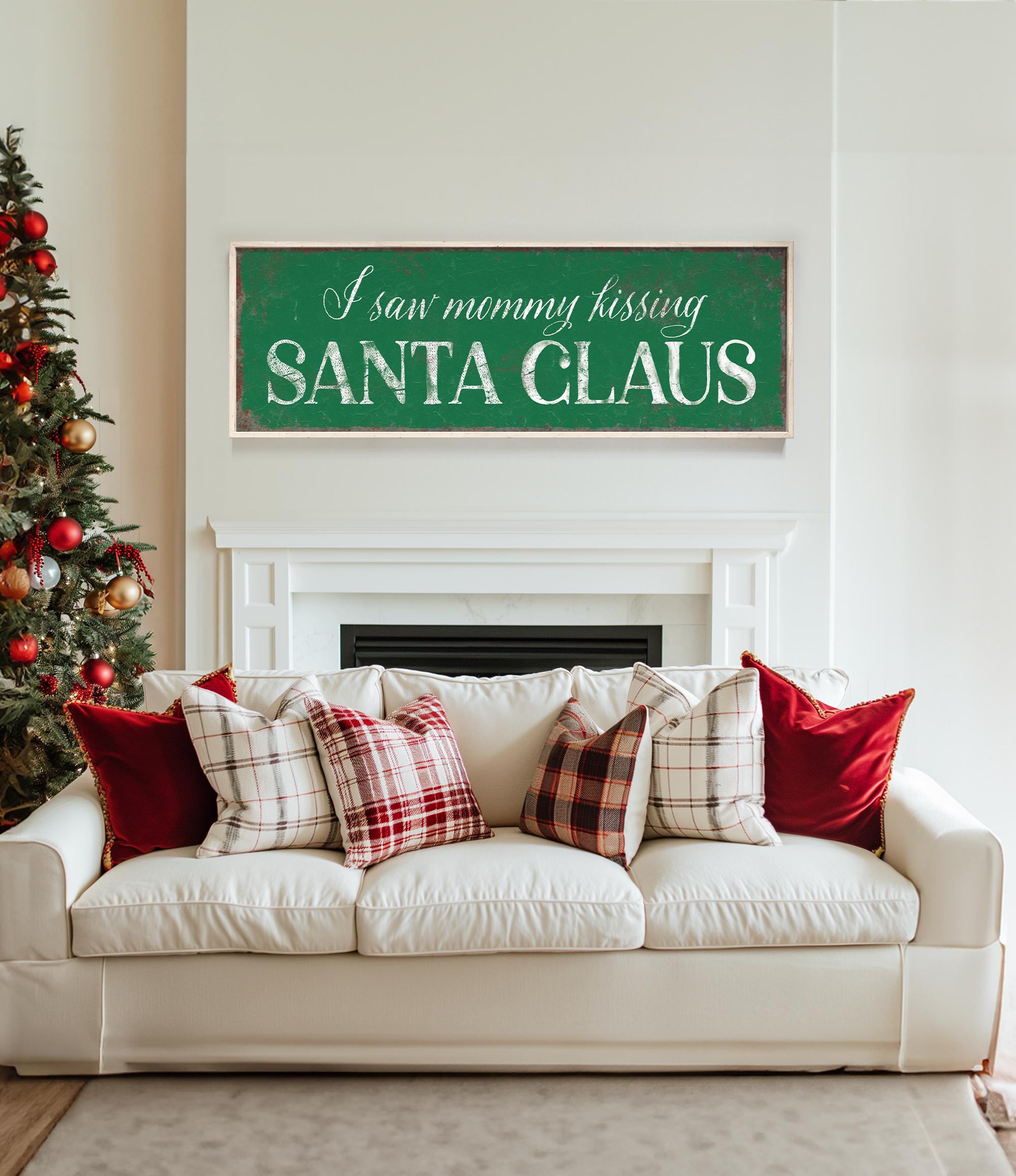 a living room with a couch and a christmas tree