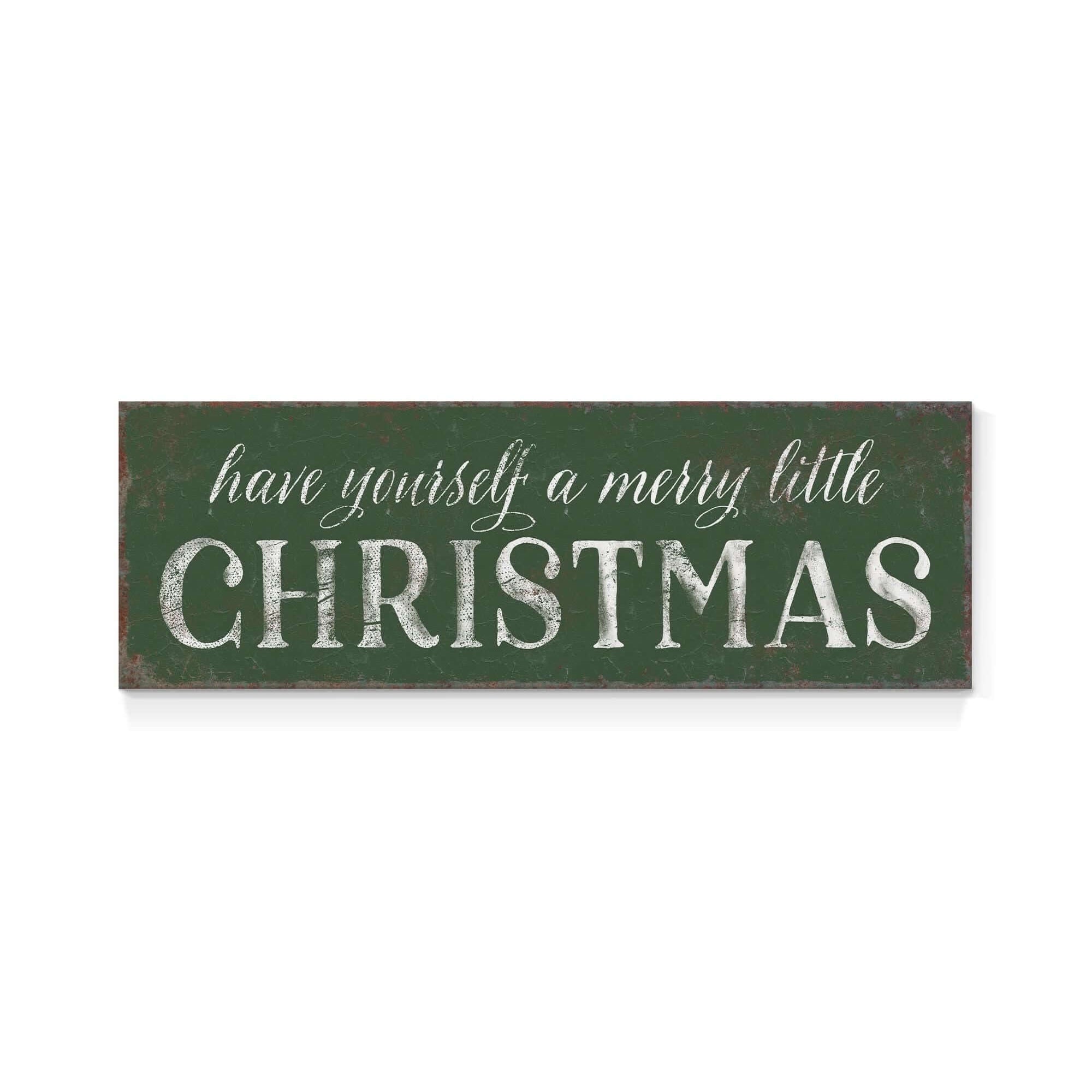a wooden sign that says have yourself a merry little christmas