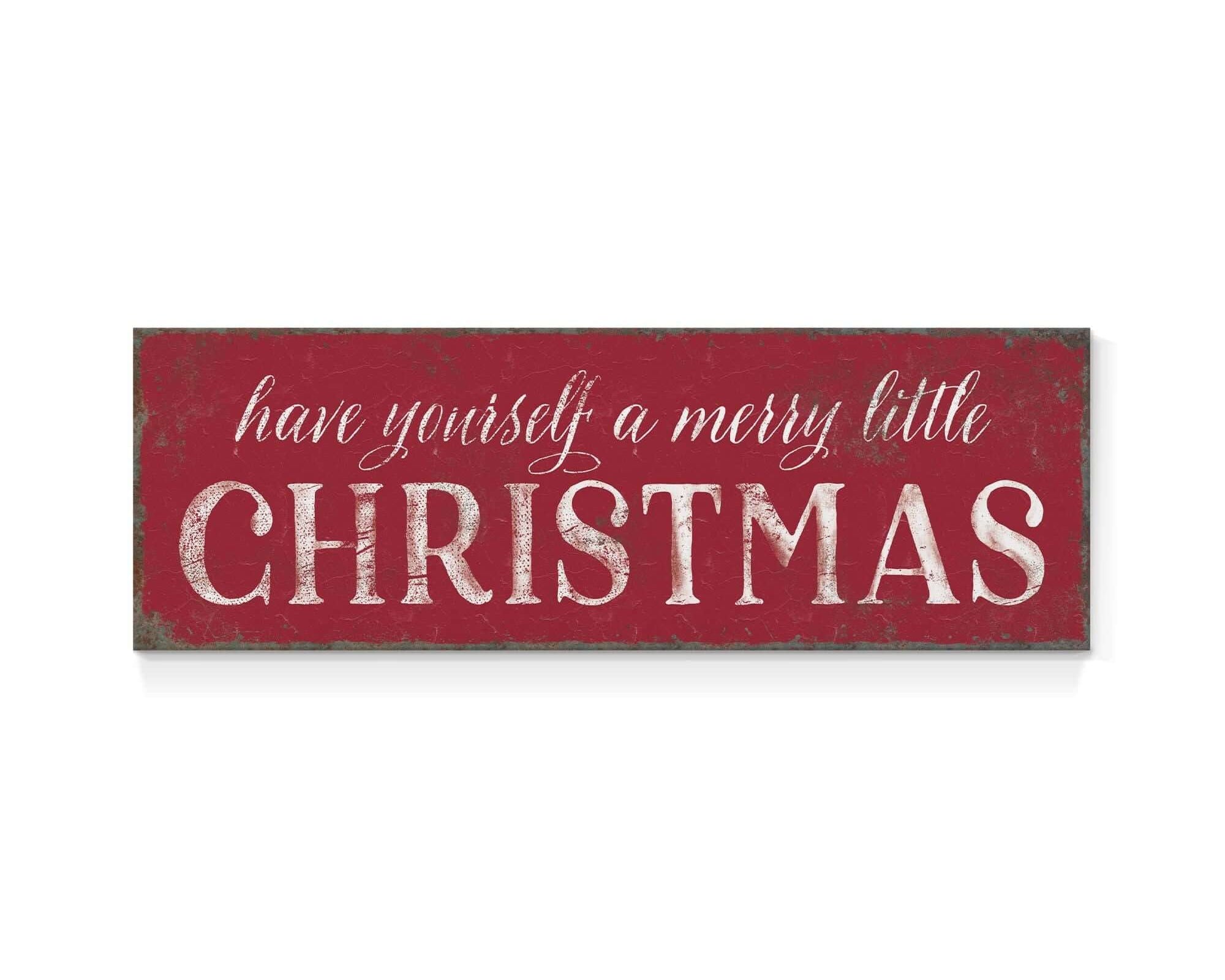 a wooden sign that says have yourself a merry little christmas