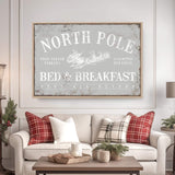 North Pole Bed & Breakfast Sign, Stone