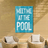 Meet Me at the Pool Sign, Duck Blue