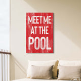 Meet Me at the Pool Sign, Real Red