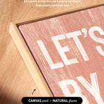 a wooden sign that says let's do by