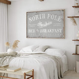 North Pole Bed & Breakfast Sign, Stone