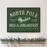 North Pole Bed & Breakfast Sign, Vine